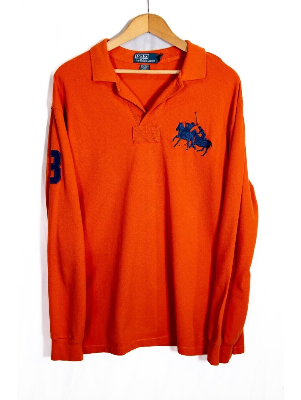 Polo Ralph Lauren Big Dual Match Pony Rugby Shirt Y2K Vintage - Men's XL